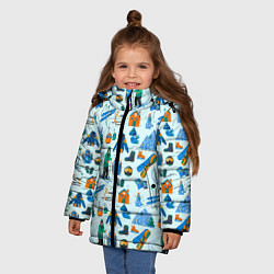 Куртка зимняя для девочки SKI TRAIL, цвет: 3D-светло-серый — фото 2