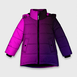 Куртка зимняя для девочки VIOLET gradient, цвет: 3D-черный