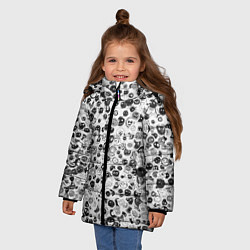 Куртка зимняя для девочки Micro smileys, цвет: 3D-красный — фото 2