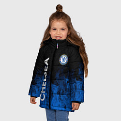 Куртка зимняя для девочки Chelsea пламя, цвет: 3D-светло-серый — фото 2