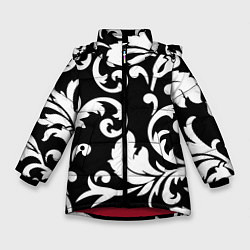 Куртка зимняя для девочки Minimalist floral pattern, цвет: 3D-красный
