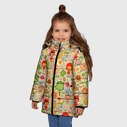 Куртка зимняя для девочки CHILDREN IN NATURE, цвет: 3D-светло-серый — фото 2