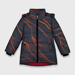 Зимняя куртка для девочки Оранжевая Молния