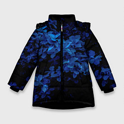 Зимняя куртка для девочки BLUE FLOWERS Синие цветы