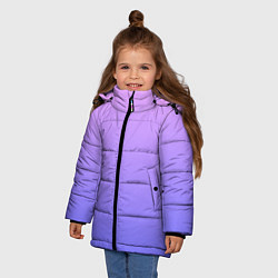 Куртка зимняя для девочки PINK-PURPLE GRADIENT ГРАДИЕНТ РОЗОВО-ФИОЛЕТОВЫЙ, цвет: 3D-черный — фото 2