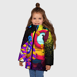 Куртка зимняя для девочки Otis Pharaotis, цвет: 3D-черный — фото 2