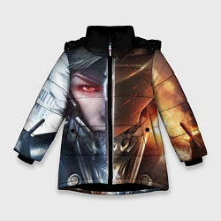 Куртка зимняя для девочки METAL GEAR RISING САМУРАЙ, цвет: 3D-черный