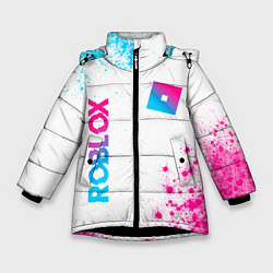 Куртка зимняя для девочки Roblox Neon Gradient FS, цвет: 3D-черный