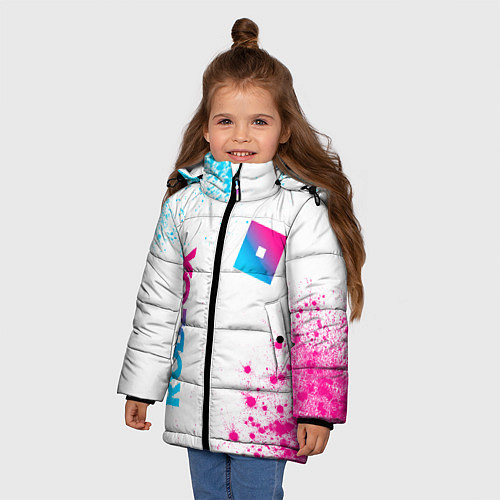 Зимняя куртка для девочки Roblox Neon Gradient FS / 3D-Черный – фото 3