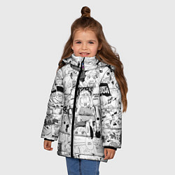 Куртка зимняя для девочки Spy Family Heh Семья Шпиона Анечка Фоджер, цвет: 3D-светло-серый — фото 2