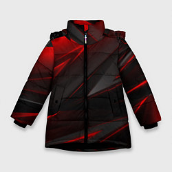 Зимняя куртка для девочки Red and Black Geometry