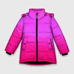 Зимняя куртка для девочки Neon pink bright abstract background