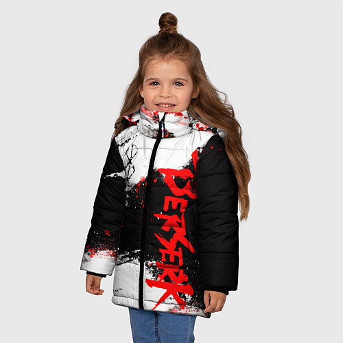 Зимняя куртка для девочки БЕРСЕРК : Спортивная форма - Клеймо жертвы / 3D-Черный – фото 3