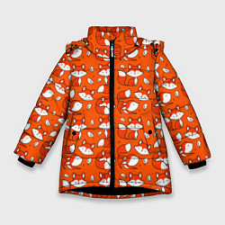 Куртка зимняя для девочки Red foxes, цвет: 3D-черный