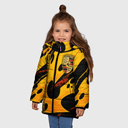 Куртка зимняя для девочки ПОРШ - ОРГАНИЧЕСКИЙ, цвет: 3D-светло-серый — фото 2