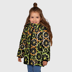 Куртка зимняя для девочки Цитрусовый микс, цвет: 3D-красный — фото 2