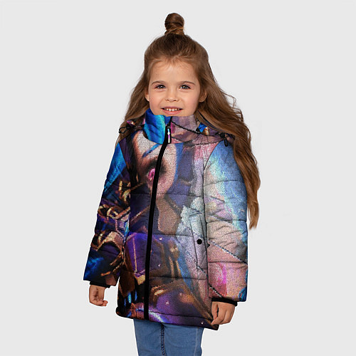 Зимняя куртка для девочки Jinx Arcane коллаж / 3D-Черный – фото 3