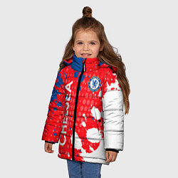 Куртка зимняя для девочки Chelsea Краска, цвет: 3D-черный — фото 2