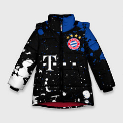 Куртка зимняя для девочки Bayern munchen Краска, цвет: 3D-красный