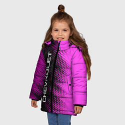 Куртка зимняя для девочки Chevrolet pro racing: по-вертикали, цвет: 3D-черный — фото 2
