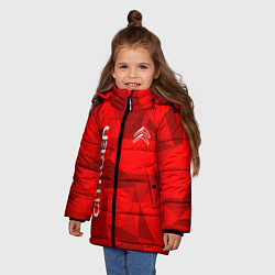 Куртка зимняя для девочки Citroёn - logo, цвет: 3D-светло-серый — фото 2