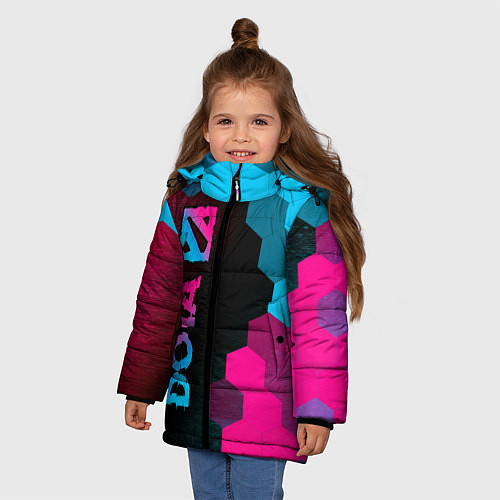 Зимняя куртка для девочки Dota - neon gradient: по-вертикали / 3D-Черный – фото 3