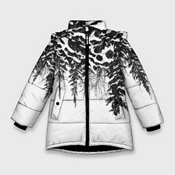 Зимняя куртка для девочки Перевёрнутый лес