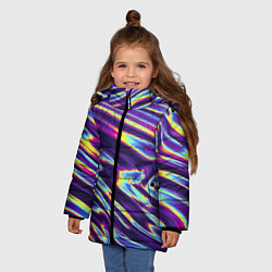 Куртка зимняя для девочки Поверхностная Закалка Металла, цвет: 3D-светло-серый — фото 2