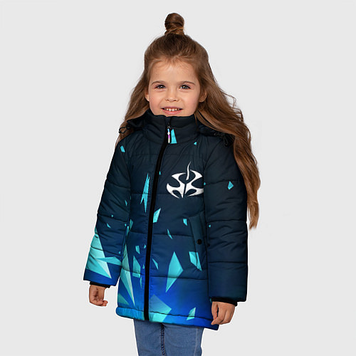 Зимняя куртка для девочки Hitman взрыв частиц / 3D-Черный – фото 3