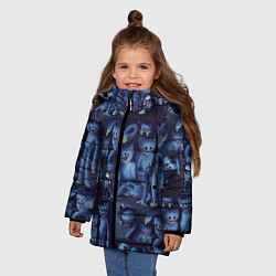 Куртка зимняя для девочки Хагги Вагги паттерн, цвет: 3D-светло-серый — фото 2
