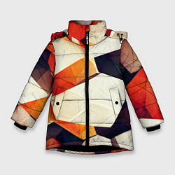 Зимняя куртка для девочки Объёмная геометрическая абстракция