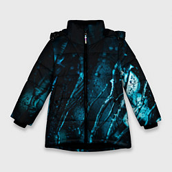 Зимняя куртка для девочки Огни в каплях дождя