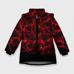 Зимняя куртка для девочки Пиксельная абстракция