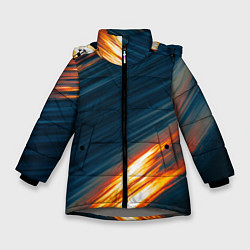 Куртка зимняя для девочки Раскаленная гладь, цвет: 3D-светло-серый