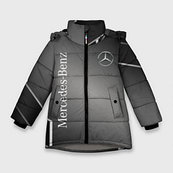 Зимняя куртка для девочки Mercedes абстракция карбон