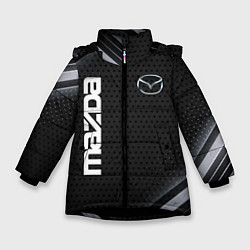 Куртка зимняя для девочки Mazda карбон, цвет: 3D-черный