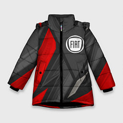 Куртка зимняя для девочки Fiat sports racing, цвет: 3D-черный