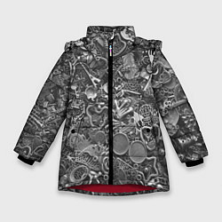 Зимняя куртка для девочки Металлические предметы