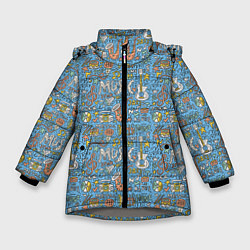 Куртка зимняя для девочки Стили музыки, цвет: 3D-светло-серый