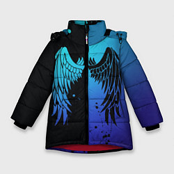 Зимняя куртка для девочки Крылья инь янь
