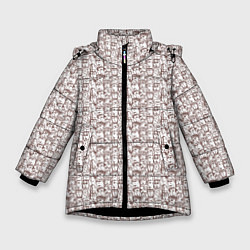 Зимняя куртка для девочки Лица в квадрате