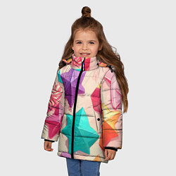 Куртка зимняя для девочки Сладости в стиле аниме, цвет: 3D-черный — фото 2