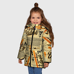 Куртка зимняя для девочки Vintage Journal, цвет: 3D-черный — фото 2