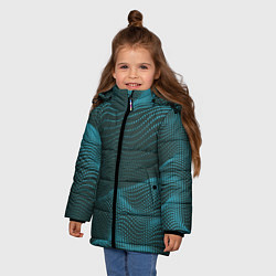 Куртка зимняя для девочки Волны-волны, цвет: 3D-светло-серый — фото 2