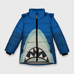 Куртка зимняя для девочки Монстр Океана, цвет: 3D-светло-серый