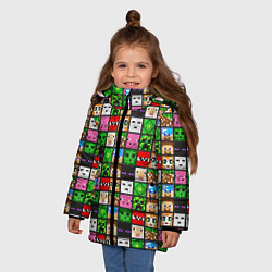 Куртка зимняя для девочки Minecraft - characters, цвет: 3D-красный — фото 2