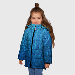 Куртка зимняя для девочки Волновой паттерн, цвет: 3D-красный — фото 2