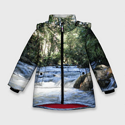Зимняя куртка для девочки Течёт река в лесу