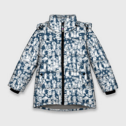 Куртка зимняя для девочки Баллончик с краской граффити, цвет: 3D-светло-серый