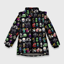 Куртка зимняя для девочки Minecraft game characters, цвет: 3D-светло-серый